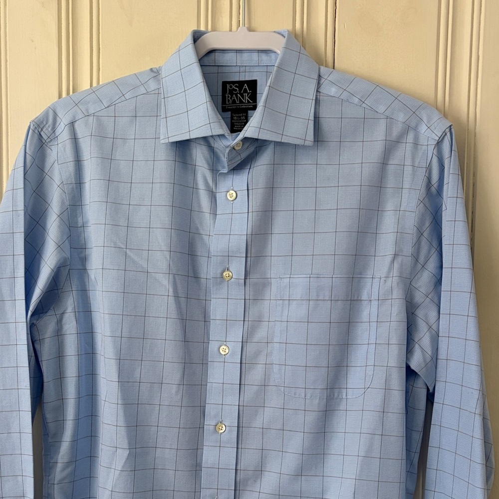 Jos. A. Bank Blue Check Dress Shirt